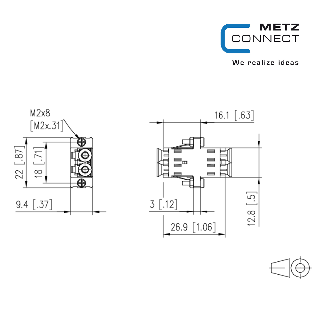 آداپتور فیبر نوری LC Duplex - OM4
